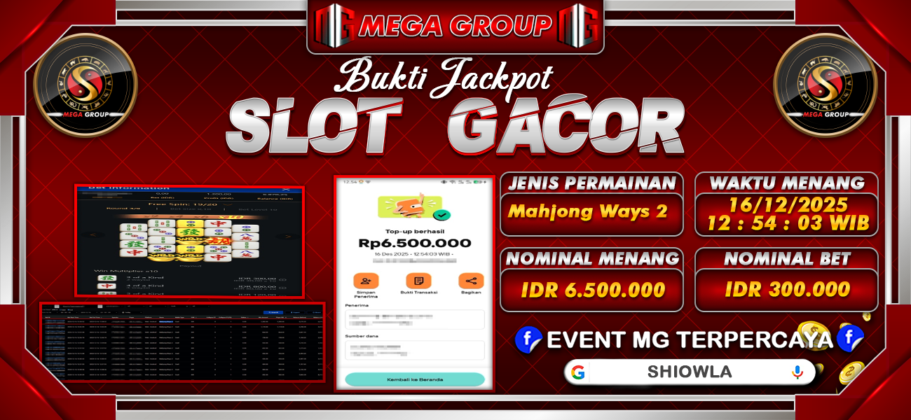 Bukti JP situs Shiowla hari Selasa, 16 Desember 2025